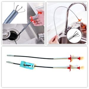 Set of 2 Household Trends Flexible Drain Clog Tool - Help To Unclog Your Pipes